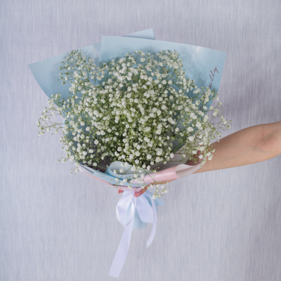 Небольшой букет из белых гипсофил 35807