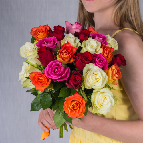 Букет из 25 Роз Кения МИКС арт. 7313