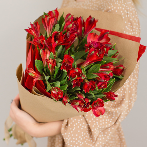 Букет из разноцветных альстромерий арт. 50398