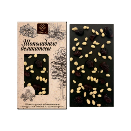 Шоколад Fleur Libertad темный с клюквой и кедровым орехом арт. 45912