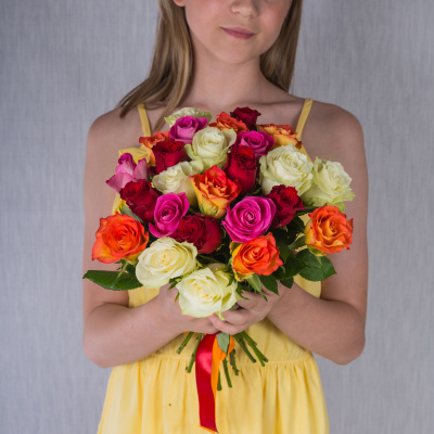 Букет из 25 Роз Кения Микс 7313